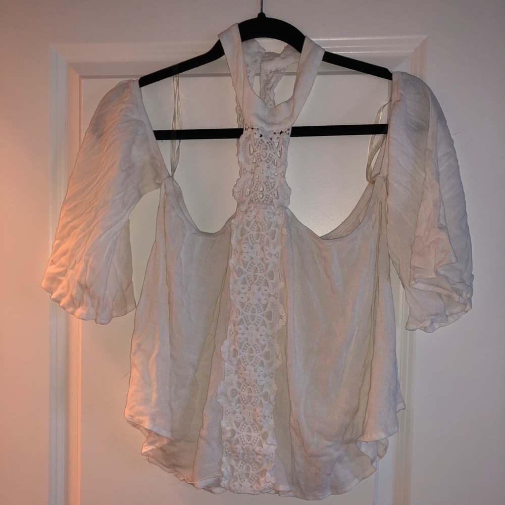 white off the shoulder top
